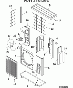SCM80ZG-S PANEL AND FAN ASSY