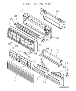 SKM25YA PANEL AND FAN ASSY
