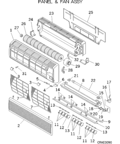 SKM32ZA PANEL AND FAN ASSY