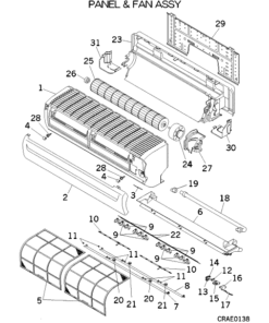 SKM35ZD-S PANEL AND FAN ASSY