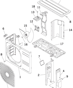 SRC10YJ-S PANEL AND FAN ASSY