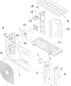 SRC10YL-S PANEL AND FAN ASSY