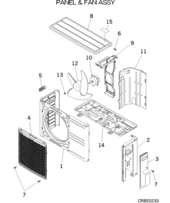 SRC13CFV PANEL AND FAN ASSY