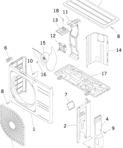 SRC13YJ-S PANEL AND FAN ASSY