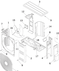 SRC18YJ-S PANEL AND FAN ASSY