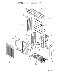SRC25ZAA PANEL AND FAN ASSY