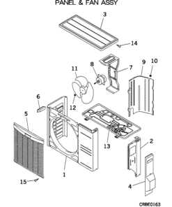 SRC28HCA-S PANEL AND FAN ASSY