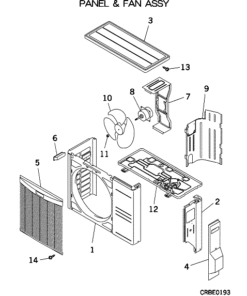 SRC35ZDX-S PANEL AND FAN ASSY
