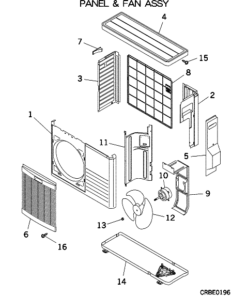 SRC50ZDA-S PANEL AND FAN ASSY