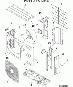 SRC50ZJ-S1 PANEL AND FAN ASSY