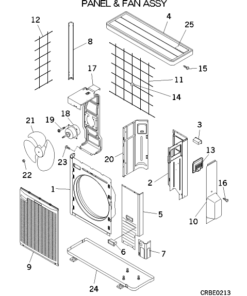 SRC71HE-S PANEL AND FAN ASSY