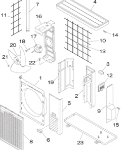 SRC71ZMA-S PANEL AND FAN ASSY
