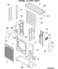 SRC80ZEA-S PANEL AND FAN ASSY