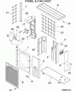 SRC80ZK-S PANEL AND FAN ASSY