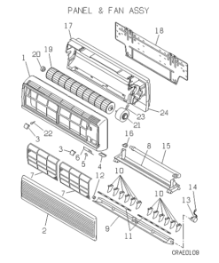SRK09CCA PANEL AND FAN ASSY