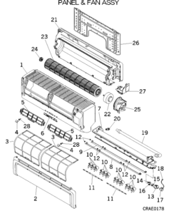 SRK10CFVA PANEL AND FAN ASSY