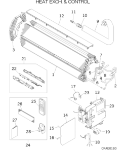 SRK13CFV HEAT EXCH. AND CONTROL