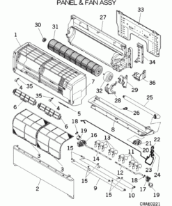 SRK20ZJ-S PANEL AND FAN ASSY