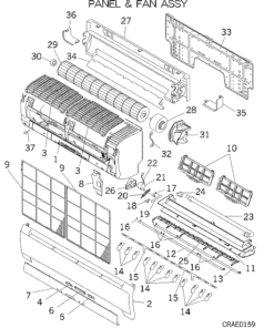 SRK35ZDX-S PANEL AND FAN ASSY