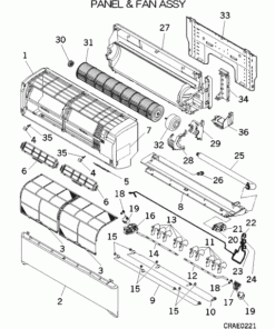 SRK35ZJ-S1 PANEL AND FAN ASSY