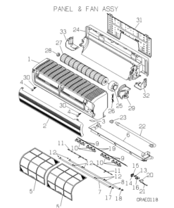SRK40HCA-S PANEL AND FAN ASSY