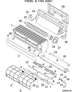 SRK50ZDA-S PANEL AND FAN ASSY