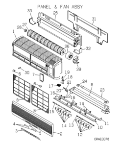 SRK56CAA PANEL AND FAN ASSY