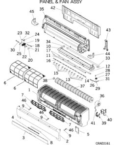 SRK71HE-S PANEL AND FAN ASSY
