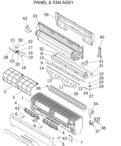 SRK80ZEA-S2 PANEL AND FAN ASSY