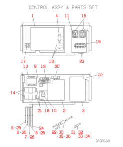 FDCJ280HKXE2-K CONTROL AND PARTS SET