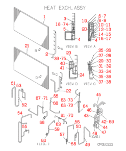 FDCJ280HKXE2-KT HEAT EXCH. ASSY
