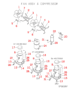 FDCJ280HKXE2B FAN ASSY AND COMPRESSOR