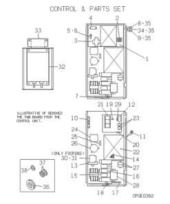 FDCP224HKXRE2A CONTROL AND PARTS SET