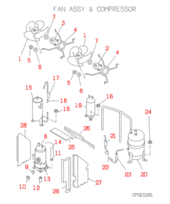 FDCP2501HKXRE2 FAN AND COMPRESSOR