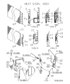FDCP280HKXE2D HEAT EXCH. ASSY