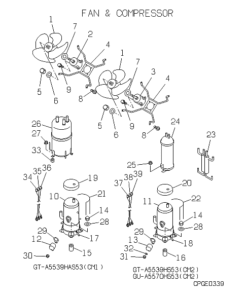 FDCP280HKXE2D-K FAN AND COMPRESSOR