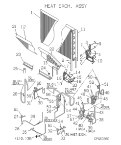 FDCP280HKXRE2A HEAT EXCH. ASSY