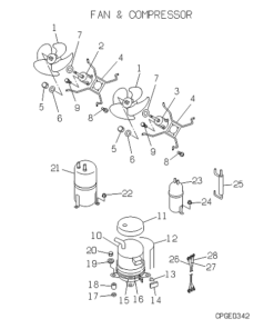 FDCP281HKXE2DKT FAN AND COMPRESSOR