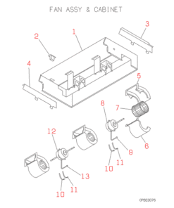 FDEJ112HKXE2 FAN ASSY AND CABINET