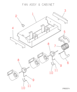 FDEJ140HKXE2 FAN ASSY AND CABINET