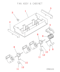 FDEJ140HKXE2B FAN ASSY AND CABINET