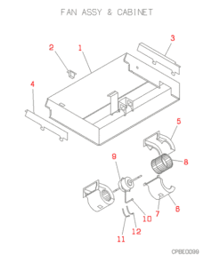 FDEJ36HKXE2B FAN ASSY AND CABINET