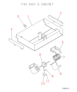 FDEJ45HKXE2 FAN ASSY AND CABINET