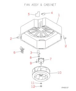 FDTJ36HKXE2 FAN ASSY AND CABINET