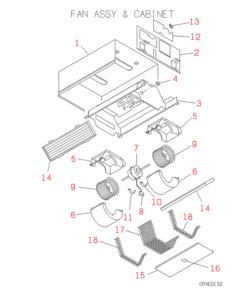 FDTWJ45HKXE2 FAN ASSY AND CABINET