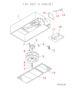 FDTWJ90HKXE2 FAN ASSY AND CABINET