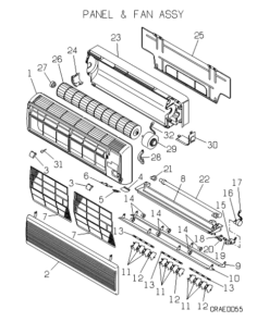 SKM282HENG-A PANEL AND FAN ASSY