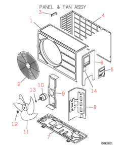 SRC328HENF-A2 PANEL AND FAN ASSY