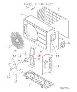 SRC408HENF-L3 PANEL AND FAN ASSY