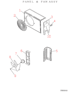 SRC503HENF PANEL AND FAN ASSY